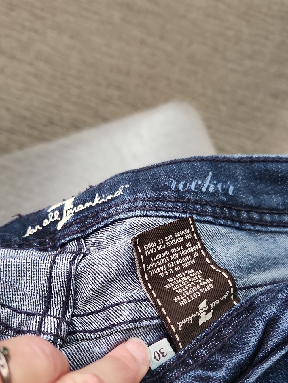 7 For All Mankind Rocker Jeans Size 30 - Picture 15 of 16